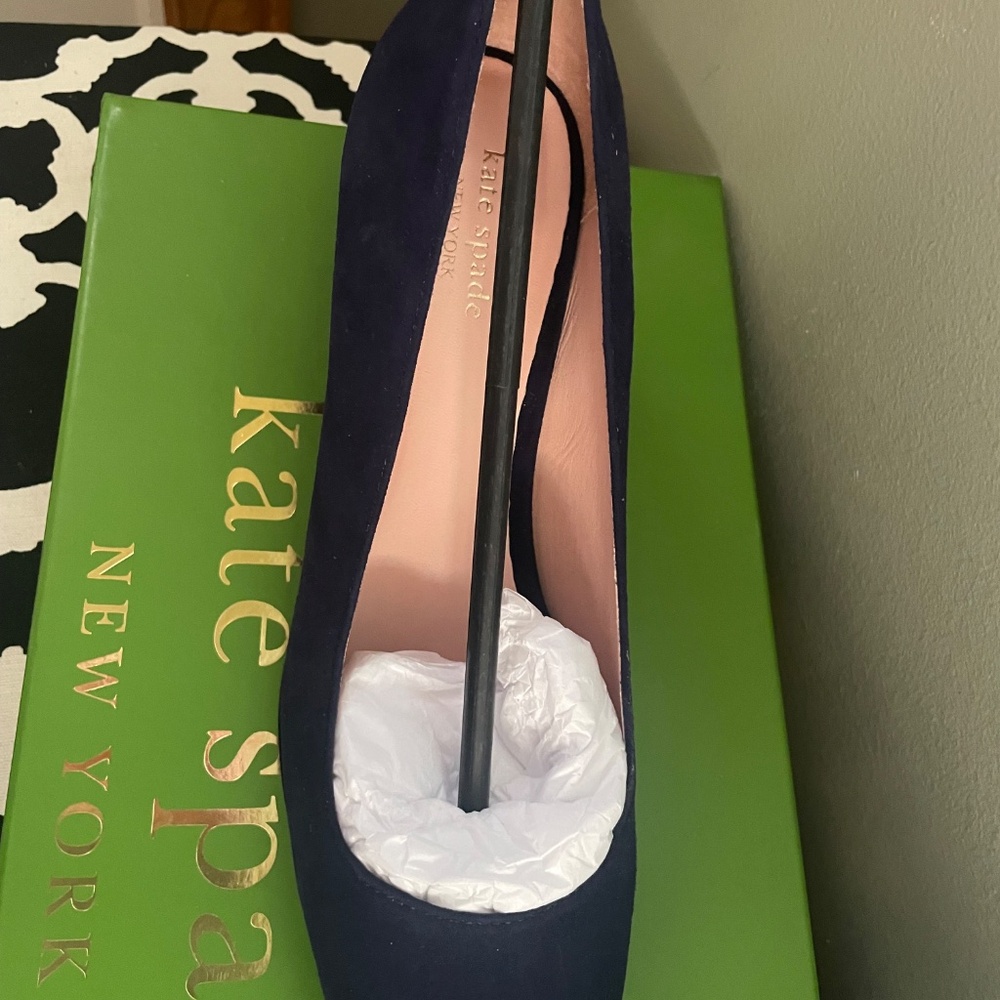Kate Spade Kylah Navy Suede Pump - Picture 6 of 8